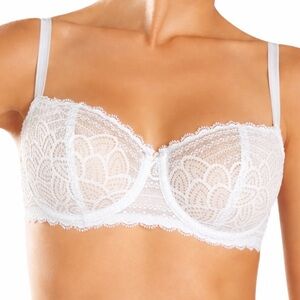 Chantelle ‘Merci’ Lace Demi Bra in White - 32DDD - NWOT